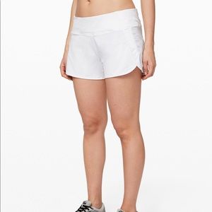 Lululemon Run Times Short 4" White Sz 8